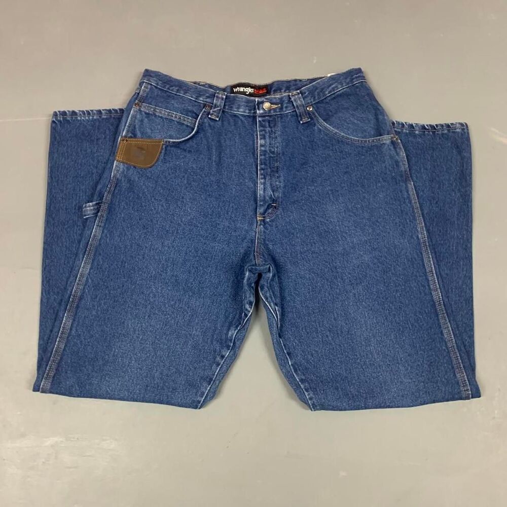 Wrangler Men's Blue and Navy Jeans